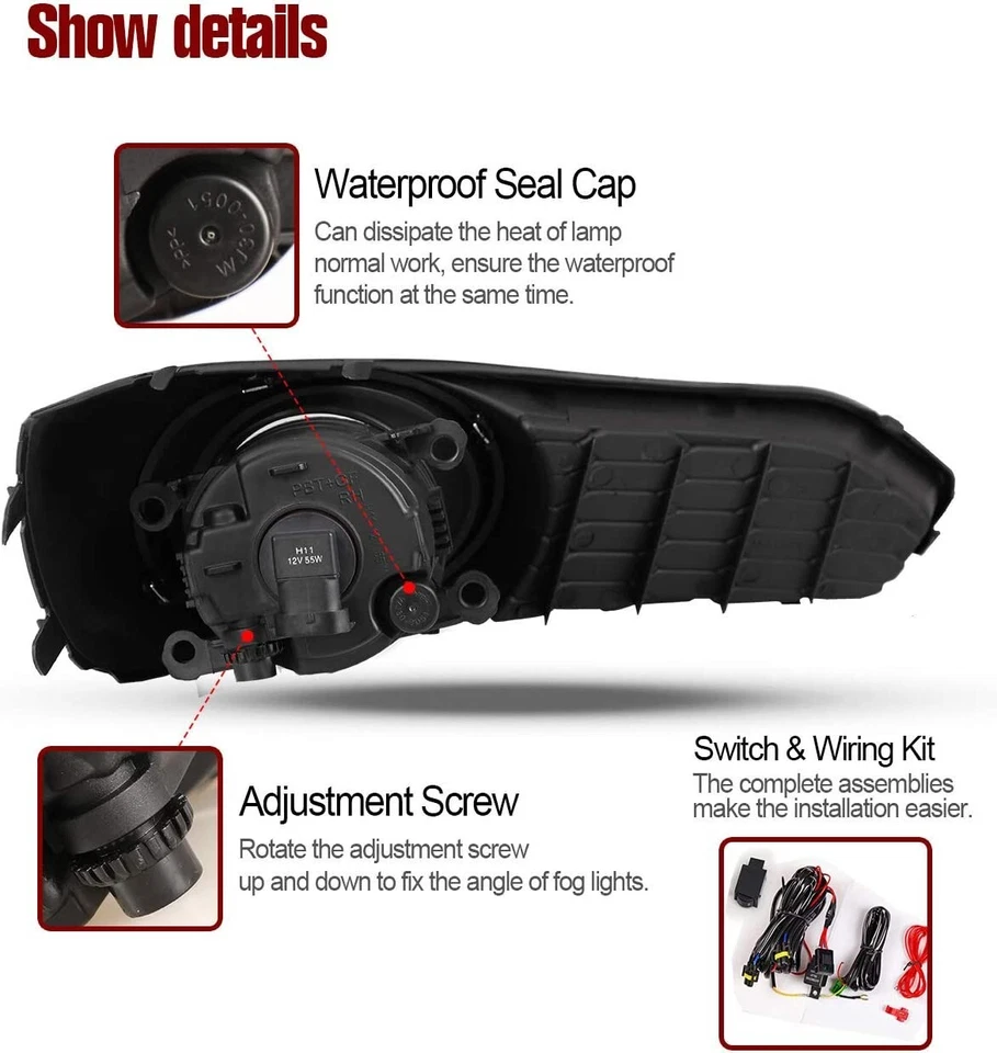 Par de luces antiniebla delanteras para Subaru Legacy 2013-2014 luces de parachoques interruptor de cableado Foto 3 de 4