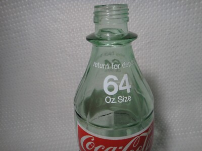 Vintage 1970s Coca Cola Coke Large 64 Oz Glass Bottle Return For Vintage 1970s Coca Cola Coke Large 64 Oz Glass Bottle Return For