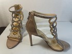 JESSICA SIMPSON Rhinestone Bling Stiletto Heels Rose Gold Silver Size 9.5 JYANNI