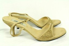 Vero Cuoio Women's Beige Suede Crystal Shoes 177 Made In Italy 420