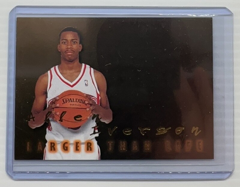 1996-97 Skybox Premium Allen Iverson Larger Than Life Rookie Year #B6 76ers