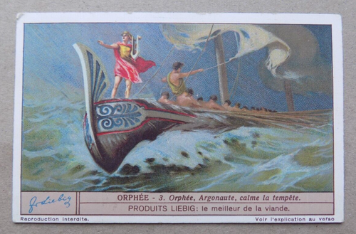Chromos Liebig ; Orphée , Argonaute , calme la tempête - Photo 1/2
