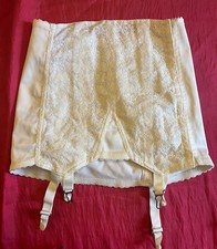 Vintage NAMSIE wei&szlig;es Nylon, Spitzenkorsett/Mieder. 60&rsquo;er Jahre. Gr&ouml;&szlig;e Vintage 26". L-12"