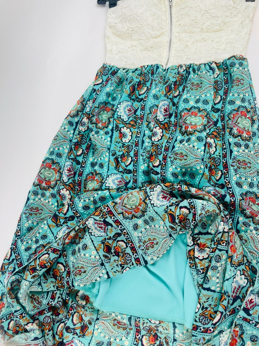 farm rio green and white maxi dress Farm Rio Tropical Tapestry Off-White Halter Neck Maxi Dress