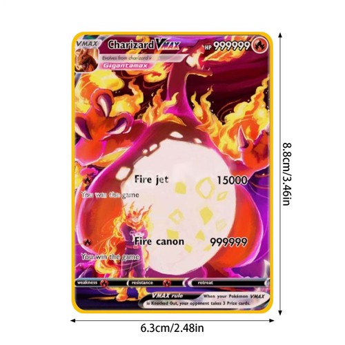 Charizard VMAX 999999point Gold Metal Pokemon Card Collectible Gift Display - Picture 2 of 8