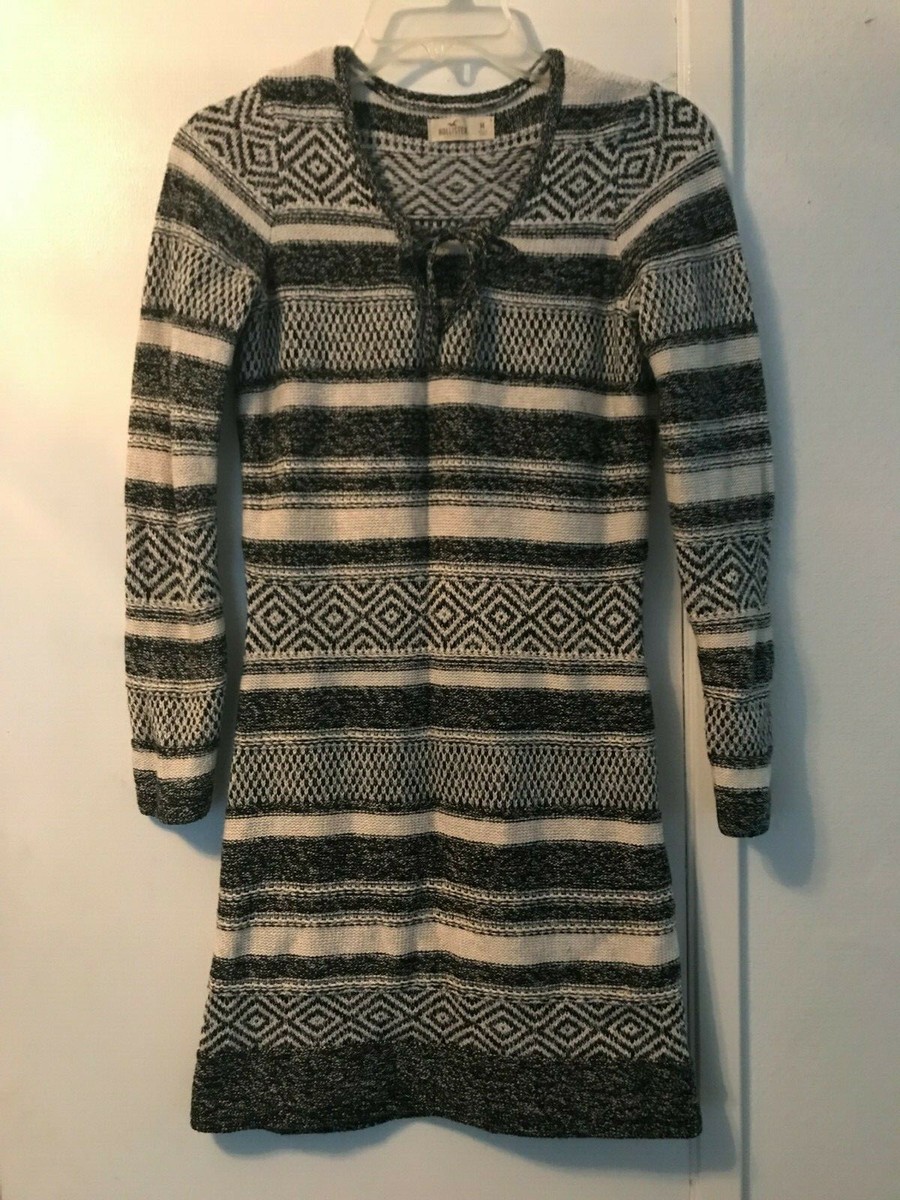 hollister grey sweater dress Hollister Oversized Cable-knit Crew Sweater Dress in Grey
