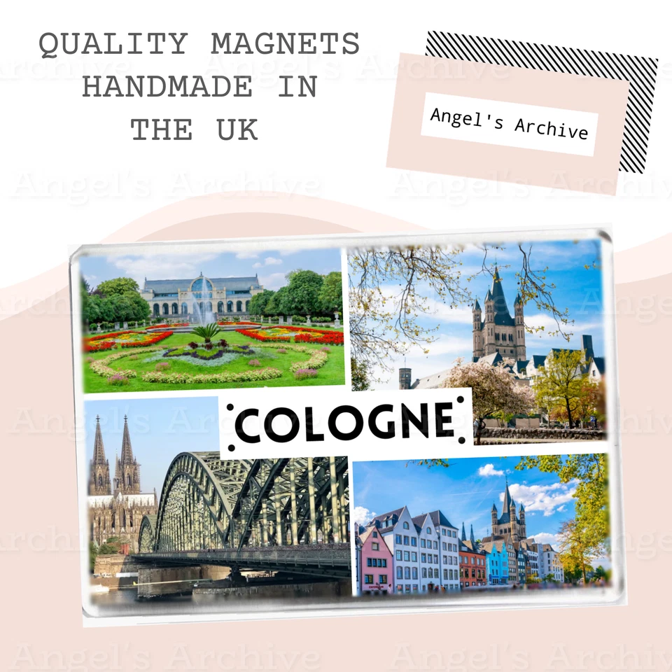 COLOGNE ✳ GERMANY ✳ SOUVENIR TOURIST HOLIDAY ✳ LARGE FRIDGE MAGNET ✳ GREAT GIFT