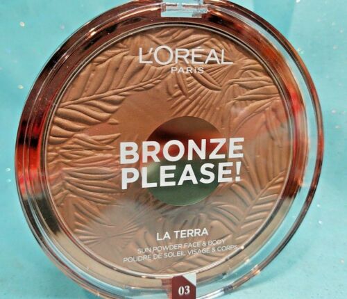 L'Oreal BRONZE PLEASE! Bronzer La Terra Sun Bronzing Powder Face Body 18g -HUGE! - Picture 5 of 8