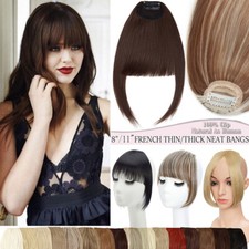 Natural Strtaight Bangs Clip in Fringe Bangs Hair Piece as Human Hair Extensions