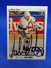 AUTOGRAPH AUTO Adam Oates 1990-91 Upper Deck #173