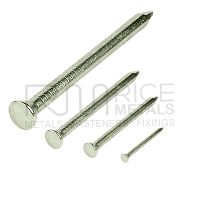 30 mm, 40 mm, 50 mm, 60 mm MAUERWERK GEHÄRTETE WANDNÄGEL Zink Flachkopf Beton Tack