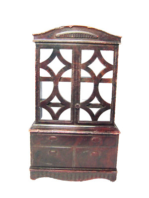 Vintage IDEAL Dining Hutch China Cupboard Doll House Furniture I-979