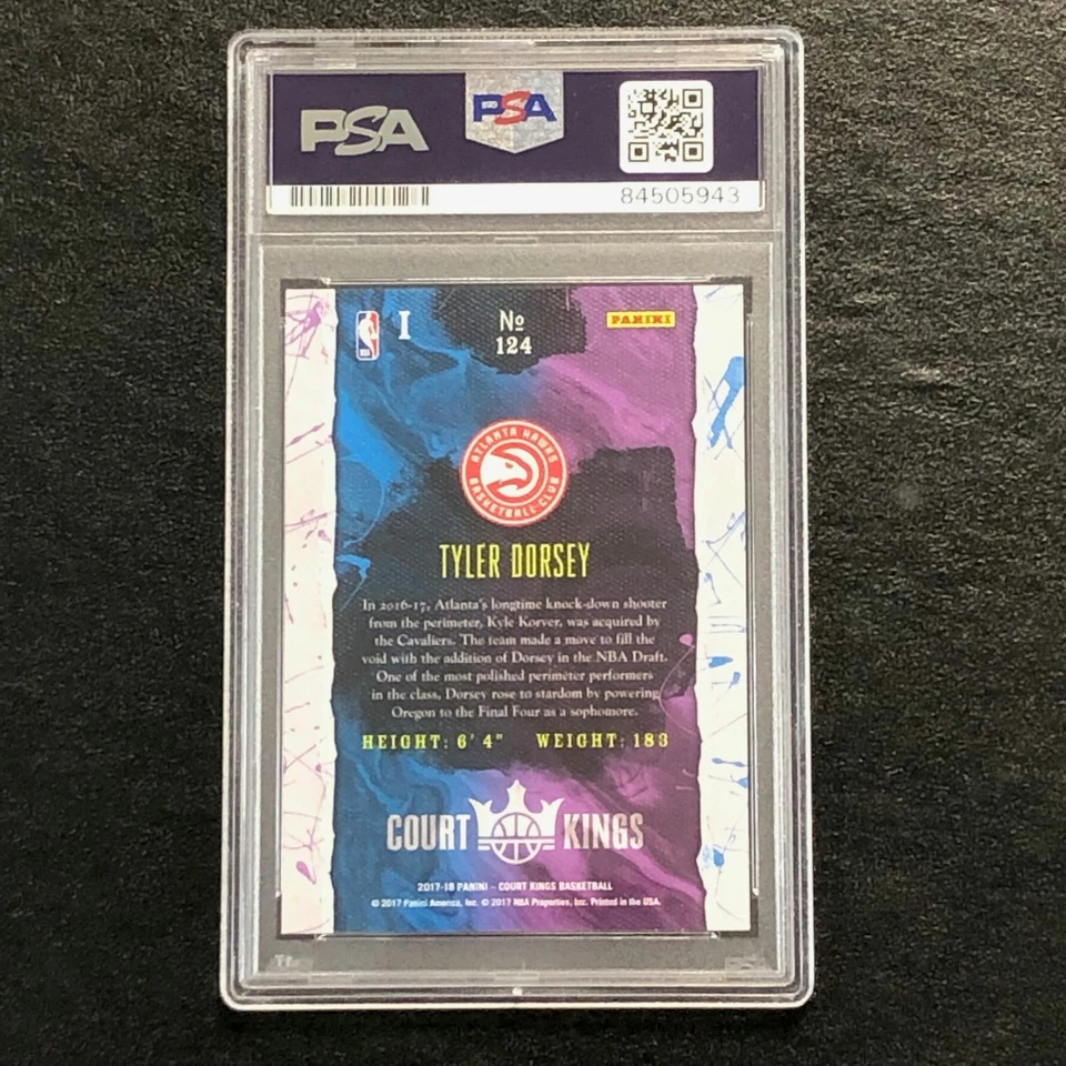 2017-18 Court Kings #124 TYLER DORSEY Signed Card AUTO PSA Slabbed RC Hawks - Image 2 of 2
