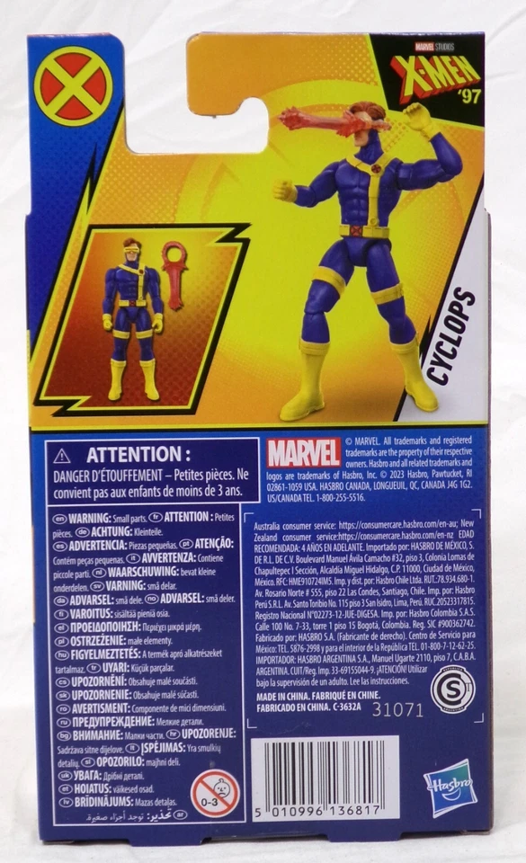 Boneco Hasbro Marvel X-Men '97 Epic Hero Series Cyclops 4" novo no pacote - Imagem 3 de 4