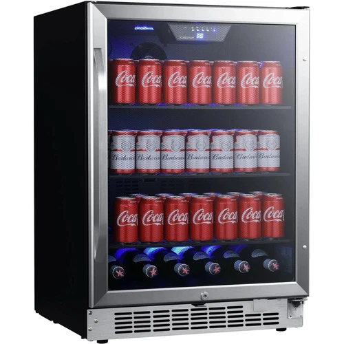 EdgeStar CBR1502SG 24"W Front Vent 142-Can Beverage Cooler Fridge w/Tinted Door - Picture 1 of 11