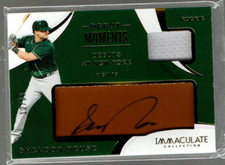 2020 Immaculate Collection Debut Moments Mem Leather #44 Sheldon Neuse Auto /99