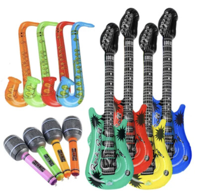 Set of 3 Inflatable PVC Musical Instruments 80s Cruise Festival Brand ...