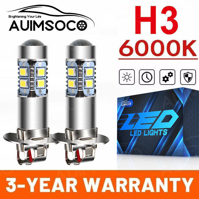 H3 Fog Light LED 6000K White For Lexus GX470 2003-2009 Foglight 2x Bulbs Kit