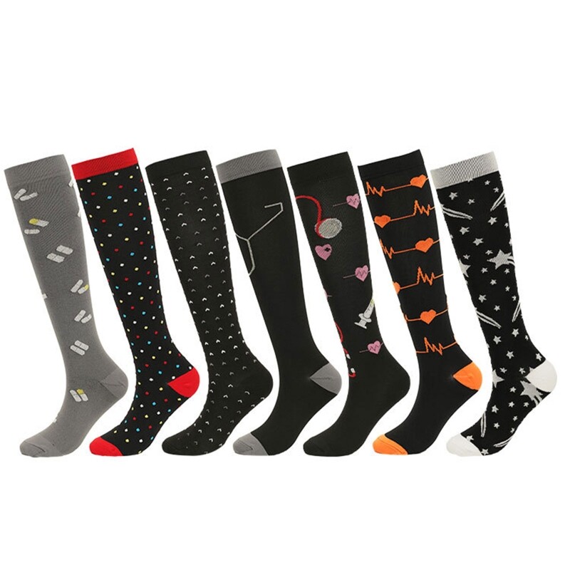 Compression Socks for Women and Men Circulation Support for Running Nursing Trav-image