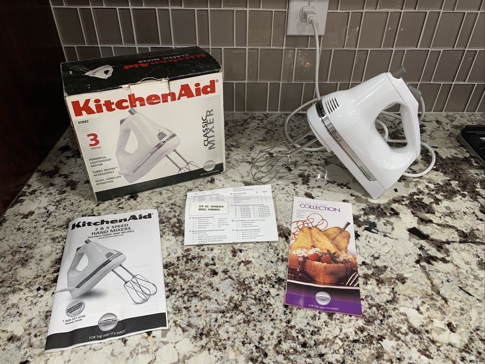 kitchenaid ultra power 3 speed hand mixer