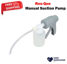 Dixie EMS ResCue Manual Suction Pump - Portable Hand Help - White