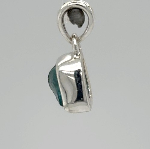 Colgante APATITA Azul Corte Crudo Natural Corte Áspero - PLATA ESTERLINA 925 #901-Le - Imagen 7 de 9