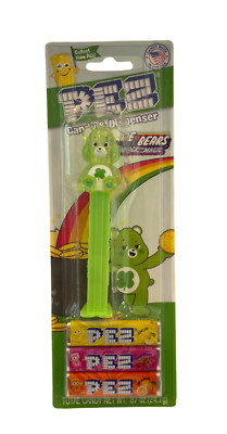 Pez Crystal GOOD LUCK BEAR Pez Dispenser-New on Blister Card w/ Candy - Retired