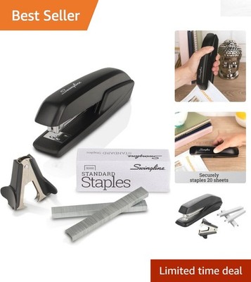 Sleek Antimicrobial Stapler Set - 20 Sheet Capacity with 5000 Staples Included