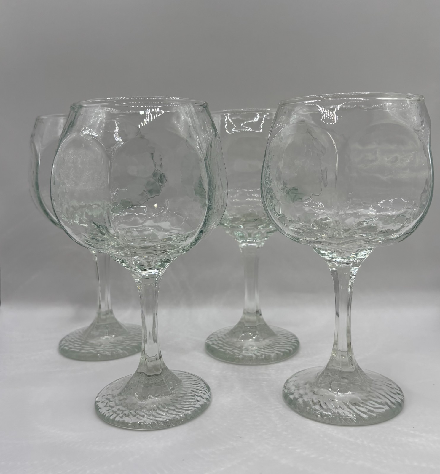 Vintage Libbey Chivalry Clear Glass 6 1/2 Inch Wine Glasses set of 4