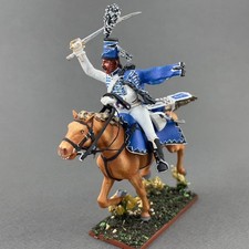 Painted Saxon Hussar miniature 1/30, Napoleonic tin soldier figure VID SOLDIERS