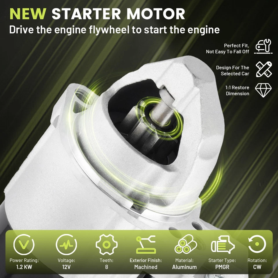 1PC Starter For 2007-2012 Dodge Caliber 2007-2017 Jeep Compass Patriot L4 17994 Foto 4 de 4