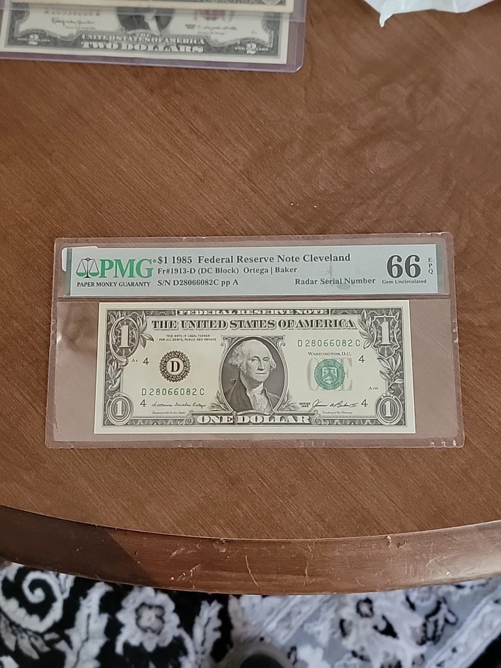 1985 Radar Note Graded PMG 66 EPQ GEM UNC - Image 2 of 4