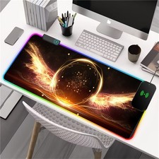 Große RGB Bunte LED Beleuchtung Gaming Matte...