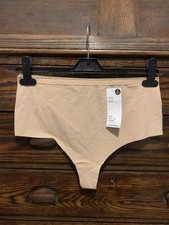 M&S marks Spencer 2 pack no vpl high waisted thong light control nude size 14