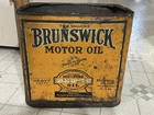 VINTAGE METAL BRUNSWICK MOTOR OIL CAN BRUNSWICK OIL CO PHILADELPHIA PA OIL CAN