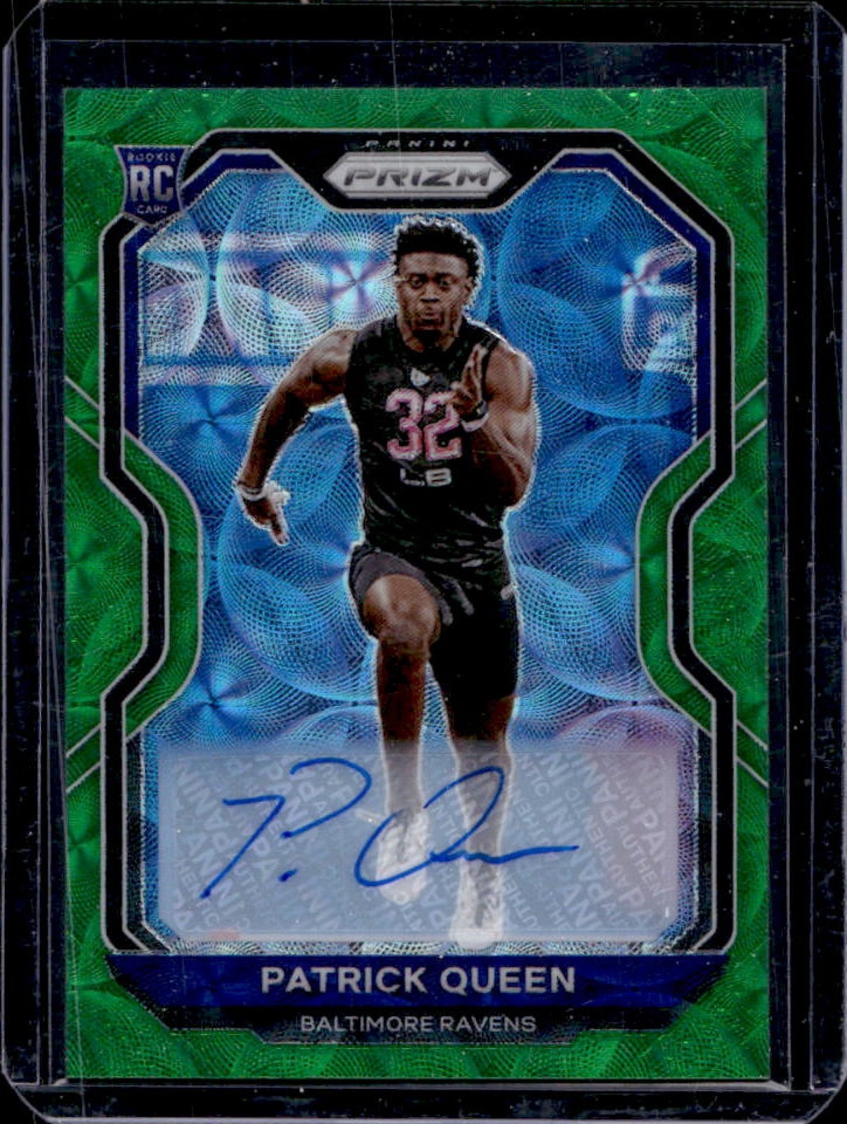 Patrick Queen Panini Prizm #381 Autograph-Green Scope