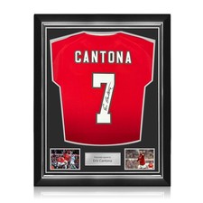 Eric Cantona Signed Manchester United 2024-25 Football Shirt. Superior Frame