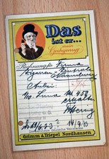 Alte Rechnung Grimm & Triepel Nordhausen 1933
