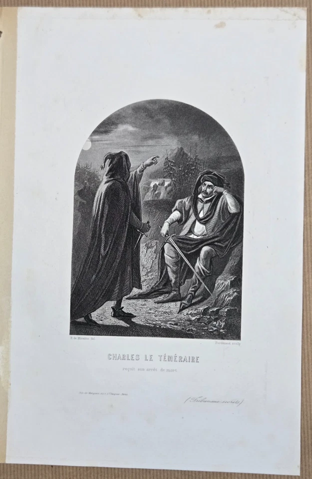 Lithographie XIXeme : Charles le Téméraire - Photo 1/1
