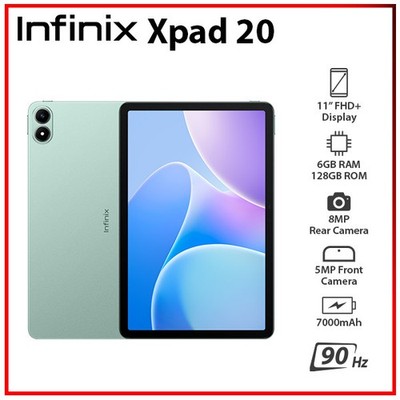 (New) Ininfix XPAD 20 LTE 6GB+128GB GREEN Octa Core Android PC Tablet (Wi-Fi+4G)