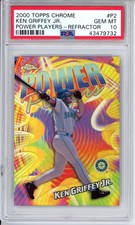 2000 TOPPS CHROME POWER PLAYERS REFRACTOR #P2 KEN GRIFFEY JR. PSA 10 MARINERS