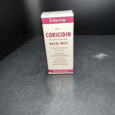 Rare Coricidin Decongestant Nasal Mist Schering Cardboard Box Only