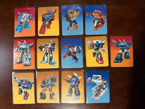 1985 Transformers Vintage Cards Autobots Wheeljack Skids Smokescreen Lot Of 13