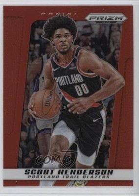 2024-25 Panini Prizm Deca Red Prizm 47/199 Scoot Henderson #15 pe8
