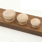 15 Pcs Beech Wood Cabinet Knob Round Drawer Pull Handle Circular Furniture