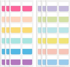 240 Pcs 1 Inch Sticky Index Tabs Repositionable Book