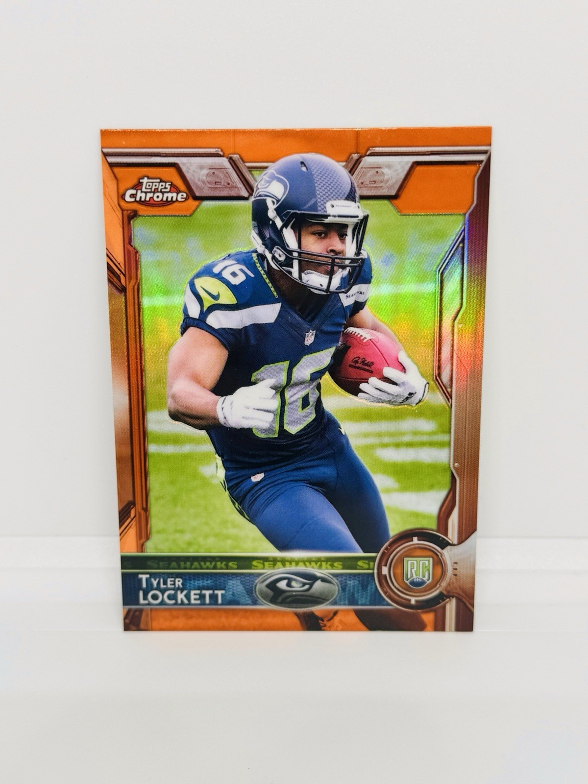 2015 Topps Chrome TYLER LOCKETT Rookie Orange Refractor Seattle Seahawks RC #178