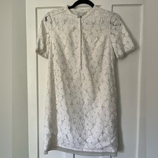 Diane Von Furstenberg DVF White Floral Lace Warner Shift Dress 2 $495 NWT NEW