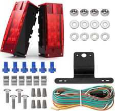 12v Led Low Profile Submersible Rectangular Trailer Light Kit Tail Stop Turn 12v Led Low Profile Submersible Rectangular Trailer Light Kit Tail Stop Turn