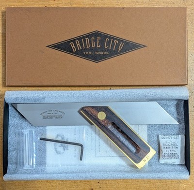 Bridge City Tools AMS-7 Adjustable Miter Square in box w/manual & tool, engraved